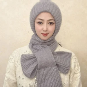 Winter Protection Windproof Cap with Scarf (ASH)
